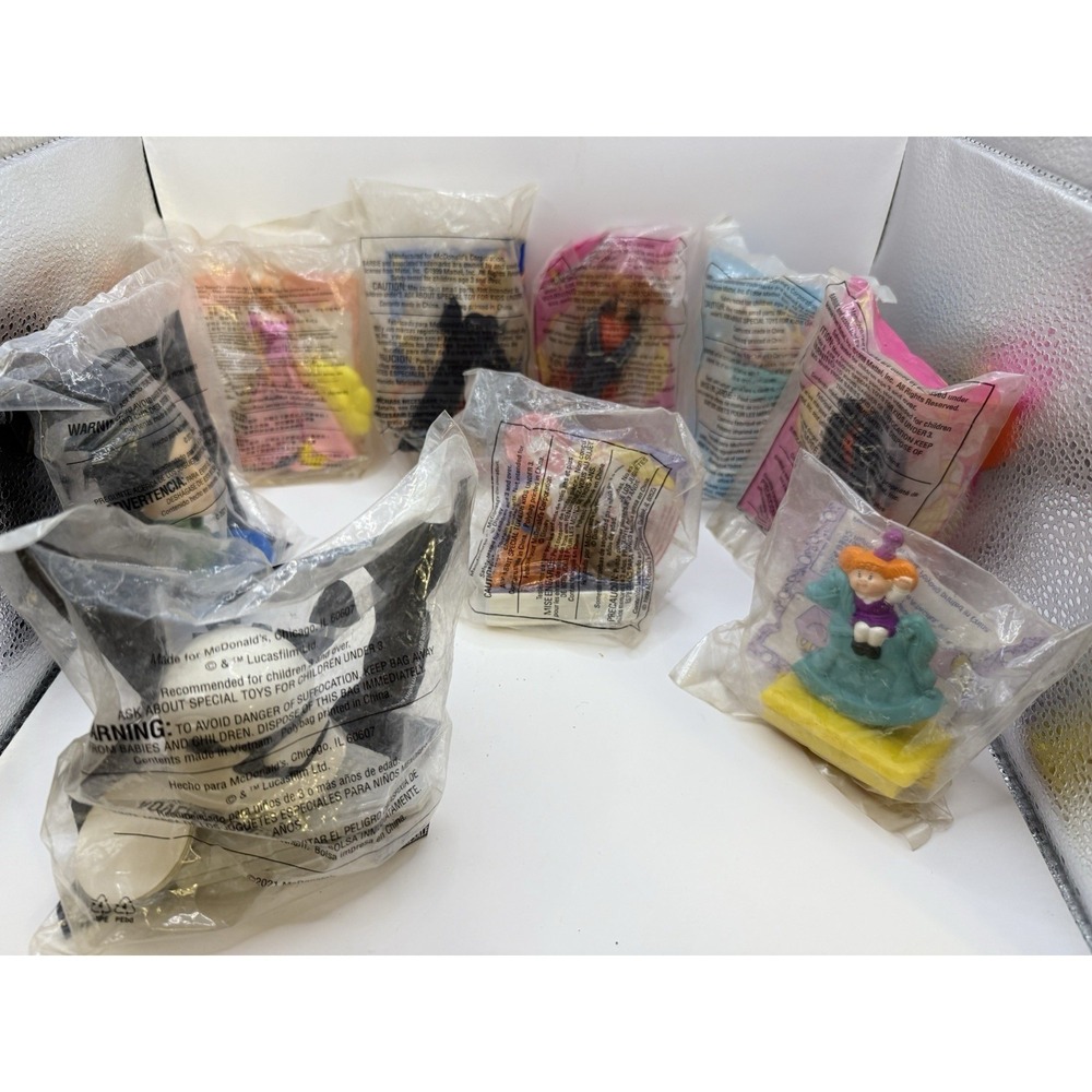 Lot of 9 Sealed McDonald's Toys – Barbie, Star Wars, Marvel, CPK, 1998–2021